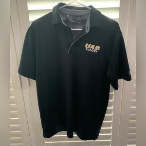 Under Armor black University of Alabama at Birmingham UAB golf polo shirt